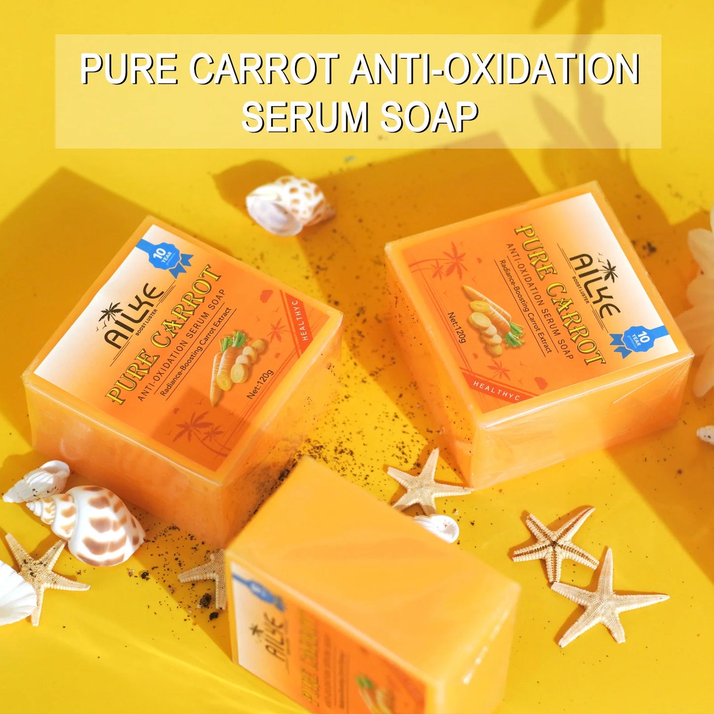 AILKE Carrot Vitamin C Brightening Soap Bar – Face & Body