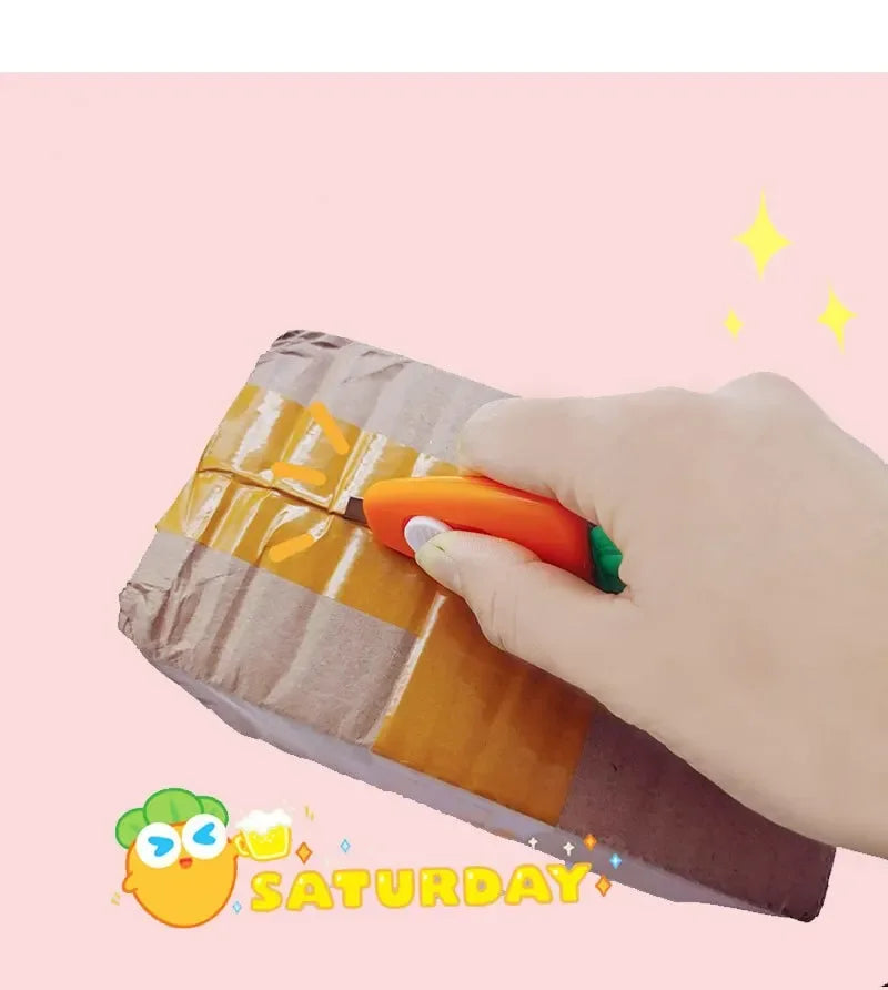 Cute Carrot Mini Utility Knife | Portable Art & Paper Cutter Mini Utility Knife Peaceful Pleasures Health and Wellness