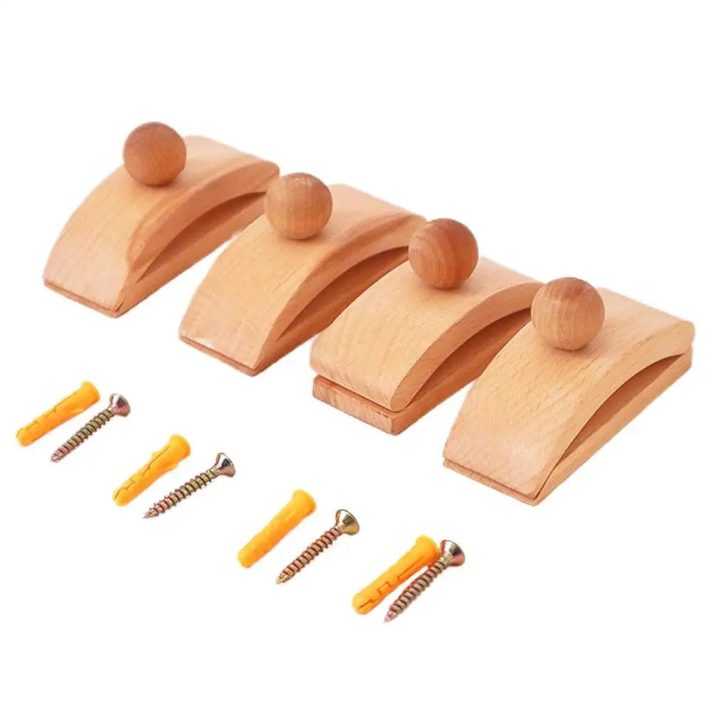 4pcs Wooden Wall Hanger, Invisible Clips For Hanging Quilts, Tapestries, Blankets, Throws, Shawls As Home Decor Peaceful Pleasures Health and Wellness 4pcs