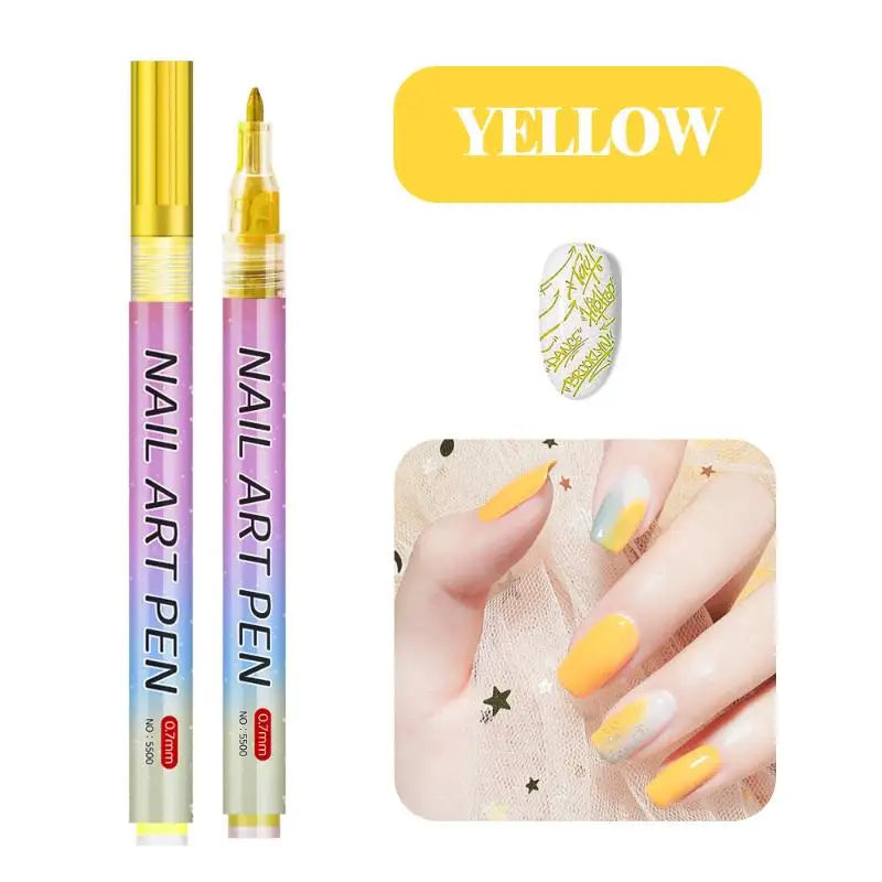 Nail Art Graffiti Pens – Quick-Dry 3D Dot Liner Set (1 or 12pc)