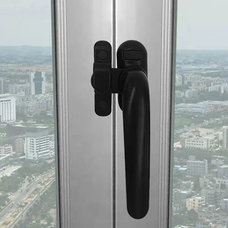 New Thickened Aluminum Alloy Window Handle Casement Window Seven-Character Handle Outside Open Window With Lock Handle Peaceful Pleasures Health and Wellness