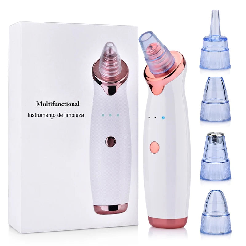 Blackhead Remover Diamond Dermabrasion Nose Vacuum Pore Cleanser Acne Pimple Suction Extractor USB Rechargeable Skin Care Tool Peaceful Pleasures Health and Wellness