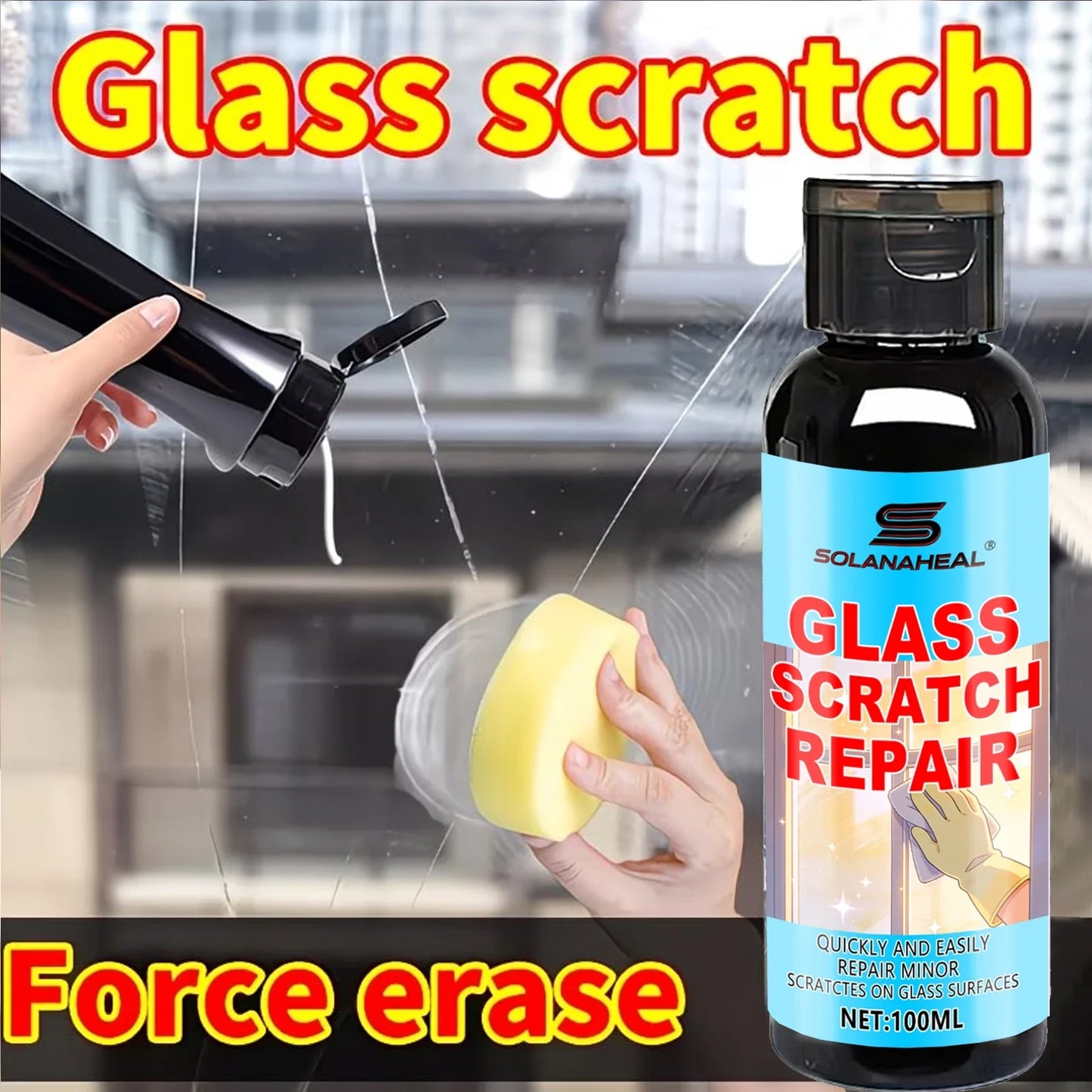 100ml Glass Scratch Remover – Auto & Mirror Repair Kit