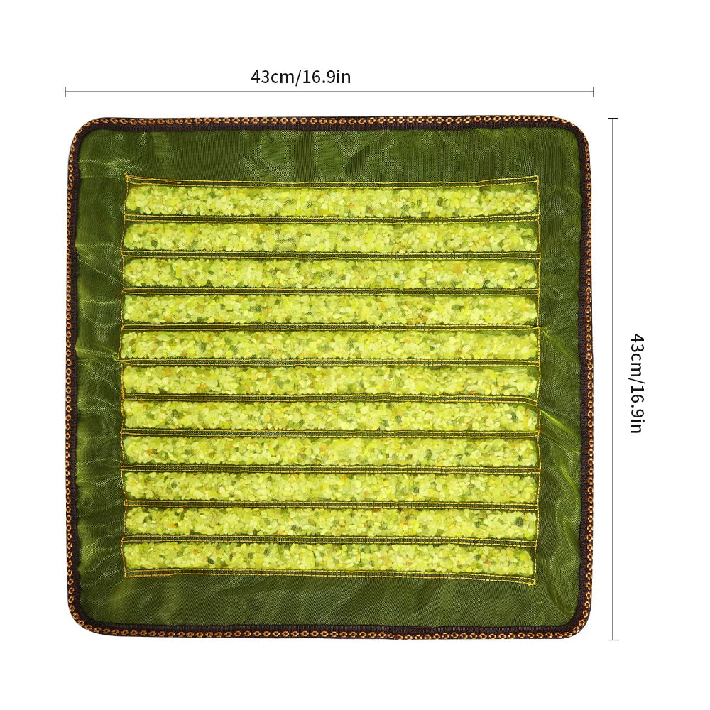 Jade Cooling Seat Cushion | Natural Stone Chair Pad, No Power