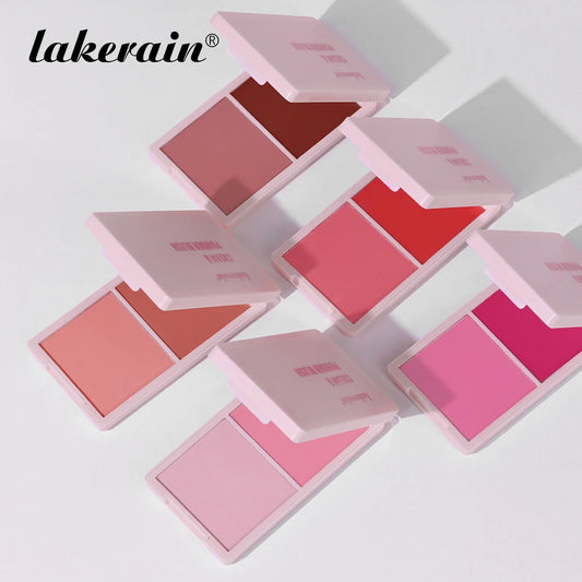 2-in-1 blush palette Natural and moist easy-to-color matte blush powder Facial blush Fine powder, easy to spread, easy to apply, Peaceful Pleasures Health and Wellness