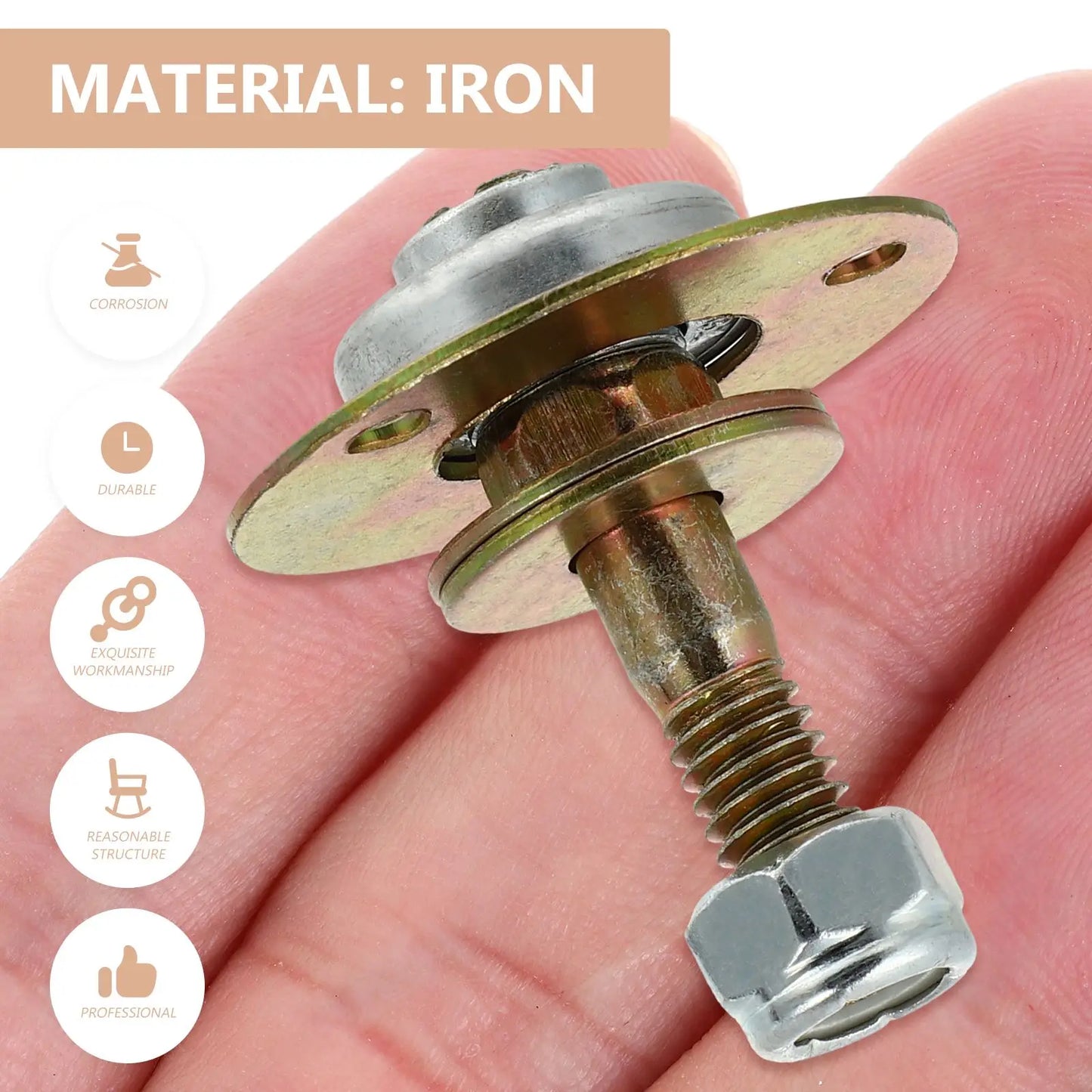 4pcs Rocking Chair Bearing Screws Kits Chair Bearing Screws Kits Furniture Hardware Bearing Glider Connecting Fitting Accessory Peaceful Pleasures Health and Wellness