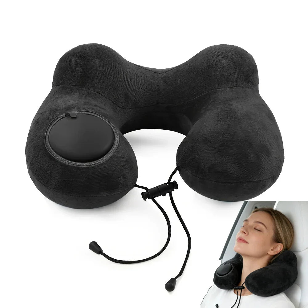 Portable Inflatable Neck Pillow – Travel, Camping & Office