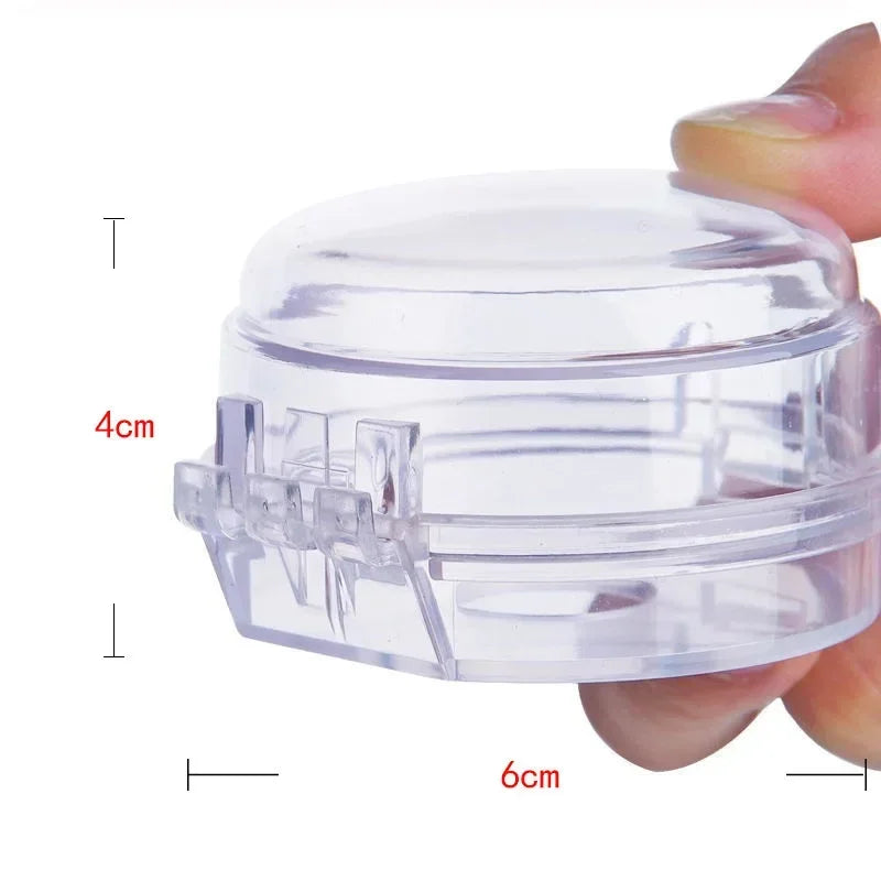 6pcs Household Gas Switch Protective Cover Child Proof Stove Oven Knob Covers Child Safety Lock Clear/Black Stove Guard Proof Peaceful Pleasures Health and Wellness