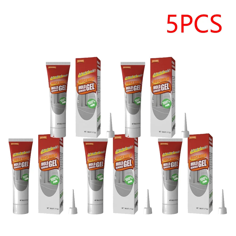 High-quality Bathroom and kitchen walls cleaning agent Cleaning Repairing Household Mold Remover Gel Mildew Cleaning Agent Peaceful Pleasures Health and Wellness 5pcs