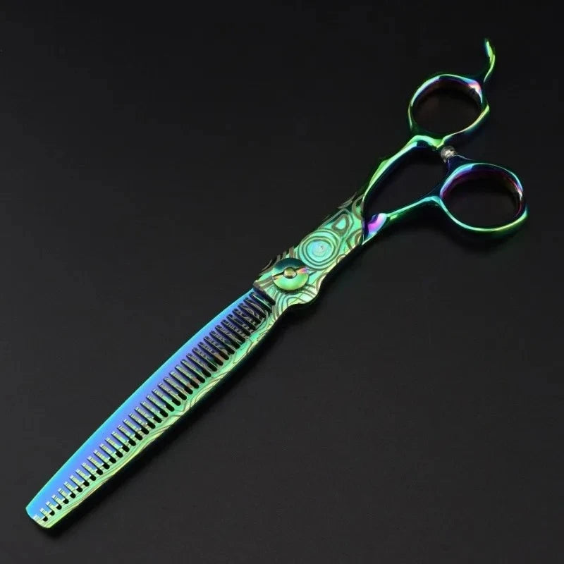 Professional Green JP440c Steel 7 '' Damask Pattern Hair Scissors Haircut Thinning Barber Cutting Shears Hairdresser Scissors Peaceful Pleasures Health and Wellness