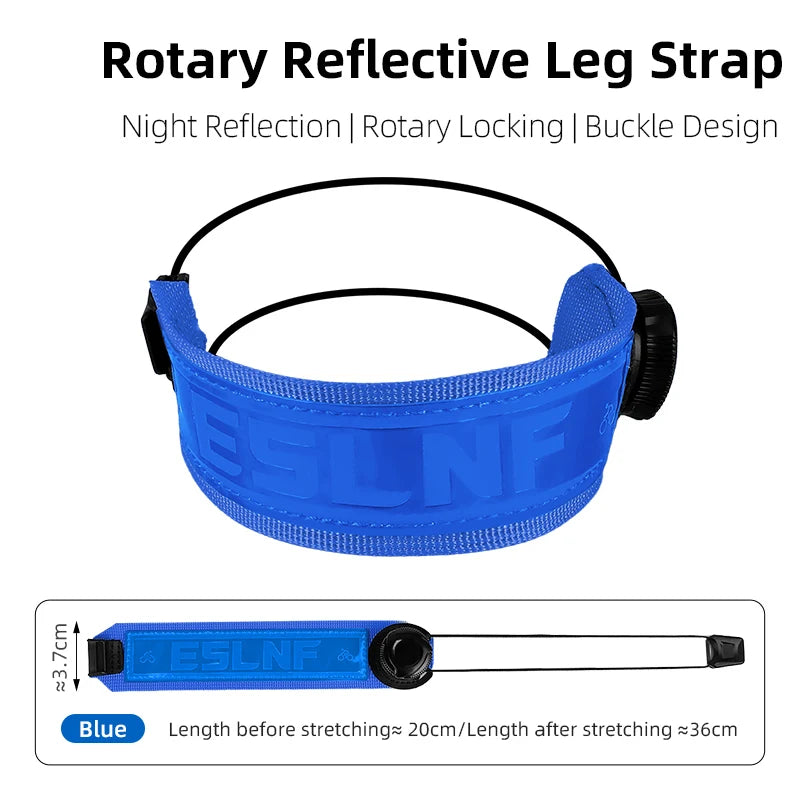 Reflective Cycling Ankle Strap – Adjustable Night Safety Band Cycling Ankle Strap Peaceful Pleasures Health and Wellness Blue