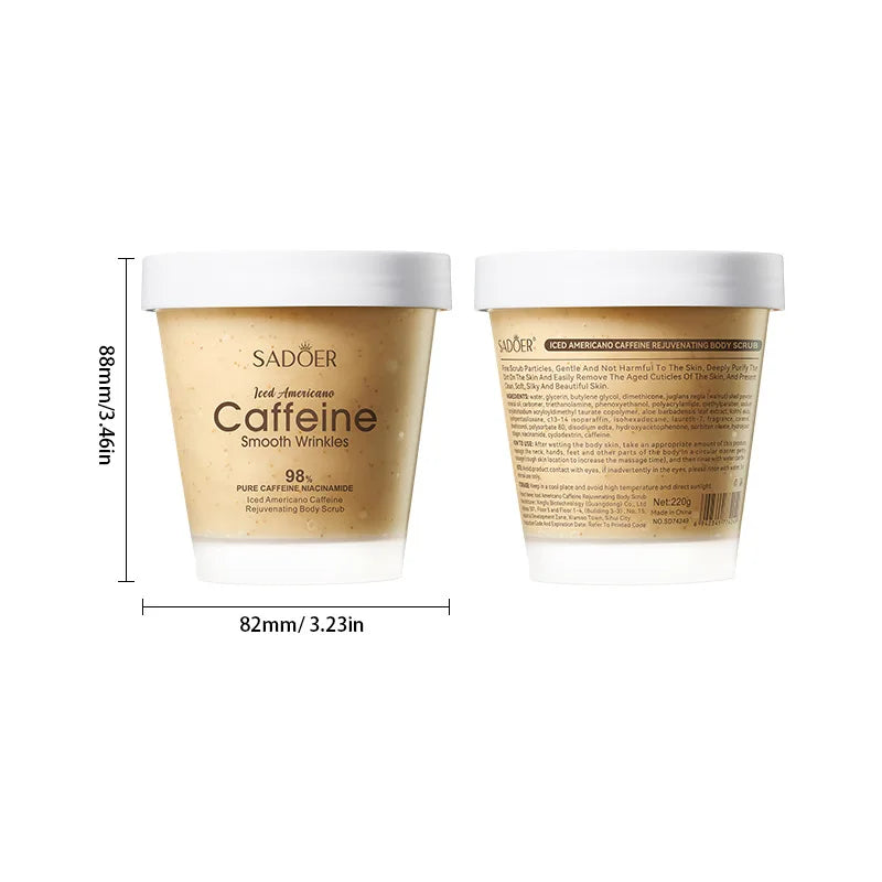 Iced Coffee Caffeine Body Scrub – Exfoliating Deep Cleanse 220g