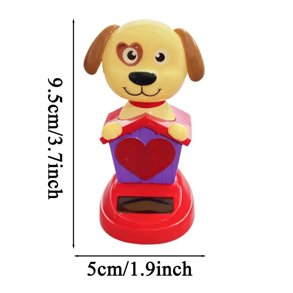 Solar Swinging Dog Dashboard Ornament | Cute Car Décor Toy