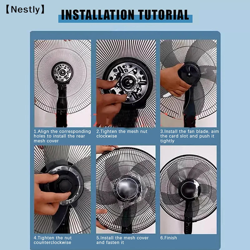 12 Inch Household Plastic Fan Blade Five Leaves With Nut Cover For Pedestal Transparent Table Stand Fanner General Access〔Nest〕 Peaceful Pleasures Health and Wellness