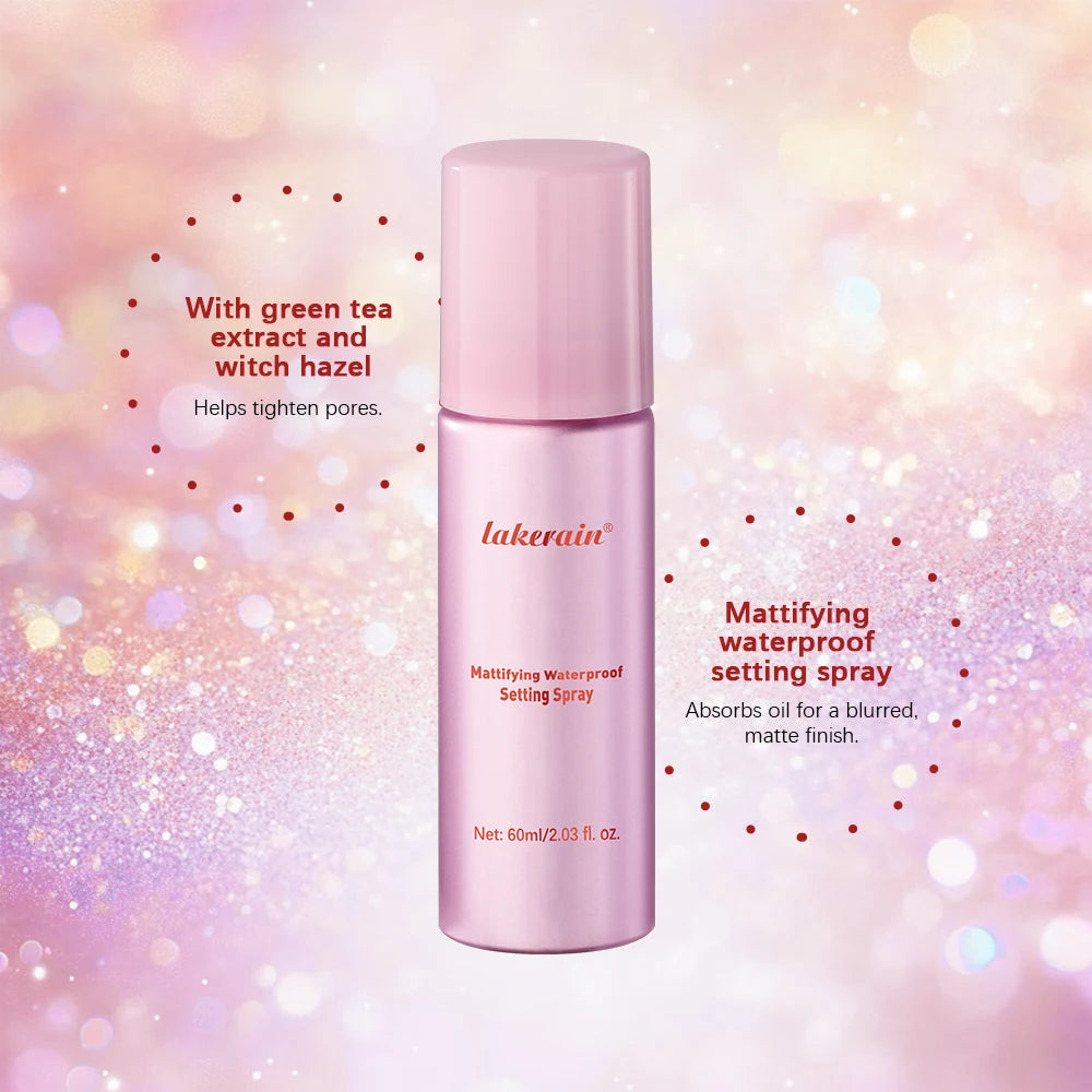 Long-Lasting Setting Spray Glossy Matte Base Makeup Oil Control Waterproof Moisturizing Make-up Fixer Spray for All Skin Style Peaceful Pleasures Health and Wellness
