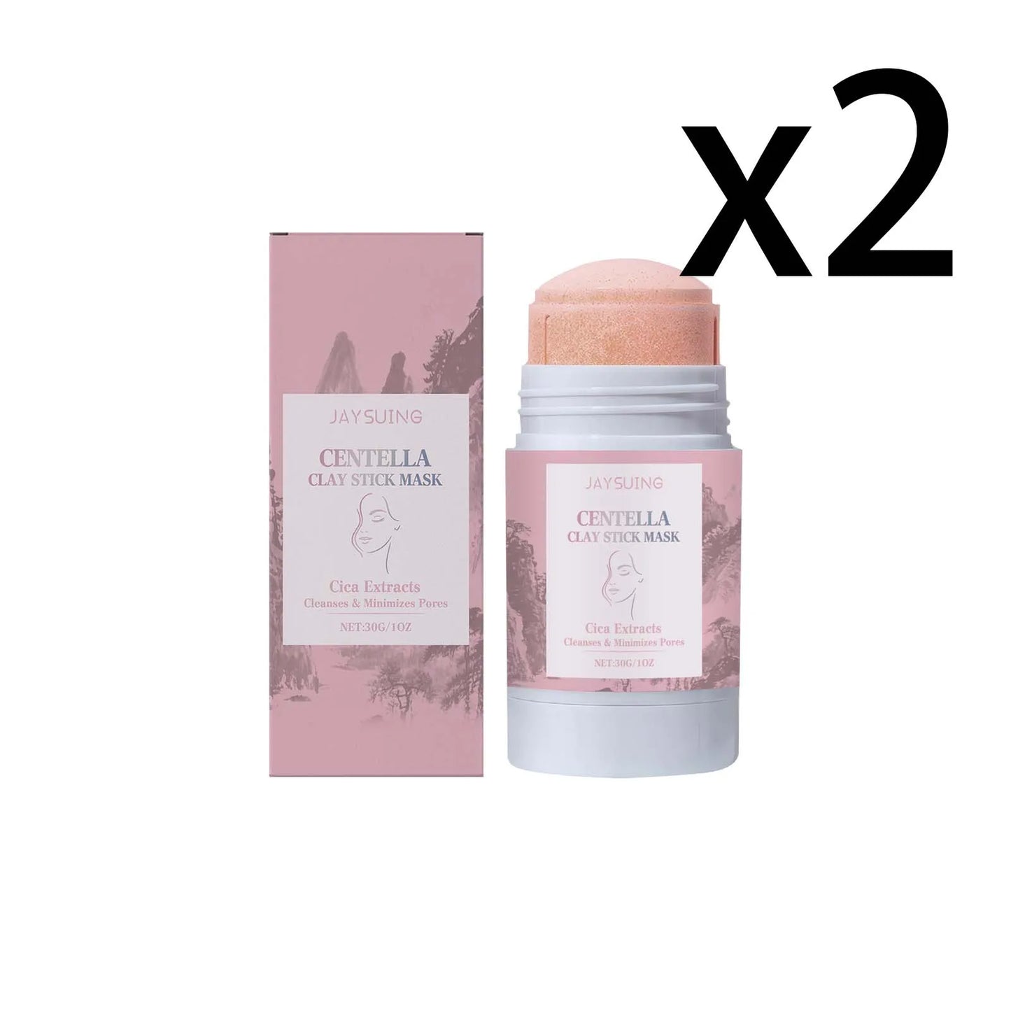 Centella Asiatica Clay Stick Mask Cleaning Blackheads Remove Pores Purify Skin Improve Dryness Exfoliating Facial Clay Mud Film Peaceful Pleasures Health and Wellness 2x30g 30g