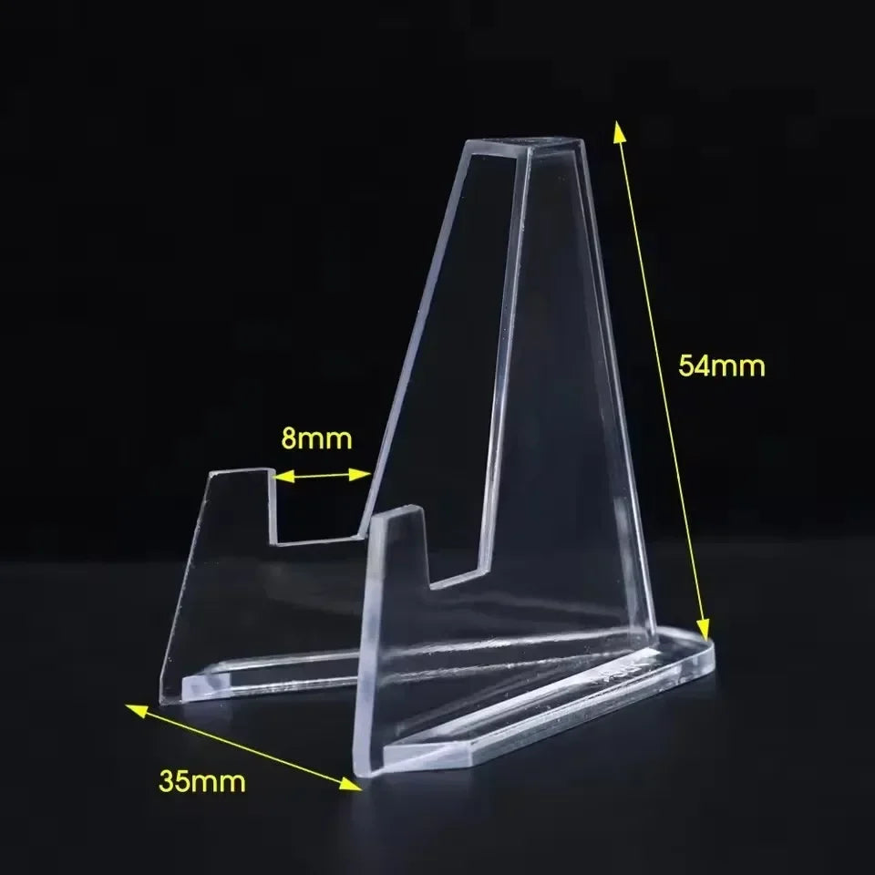 Mini Acrylic Triangular Card Display Stands | Trading Card Holder