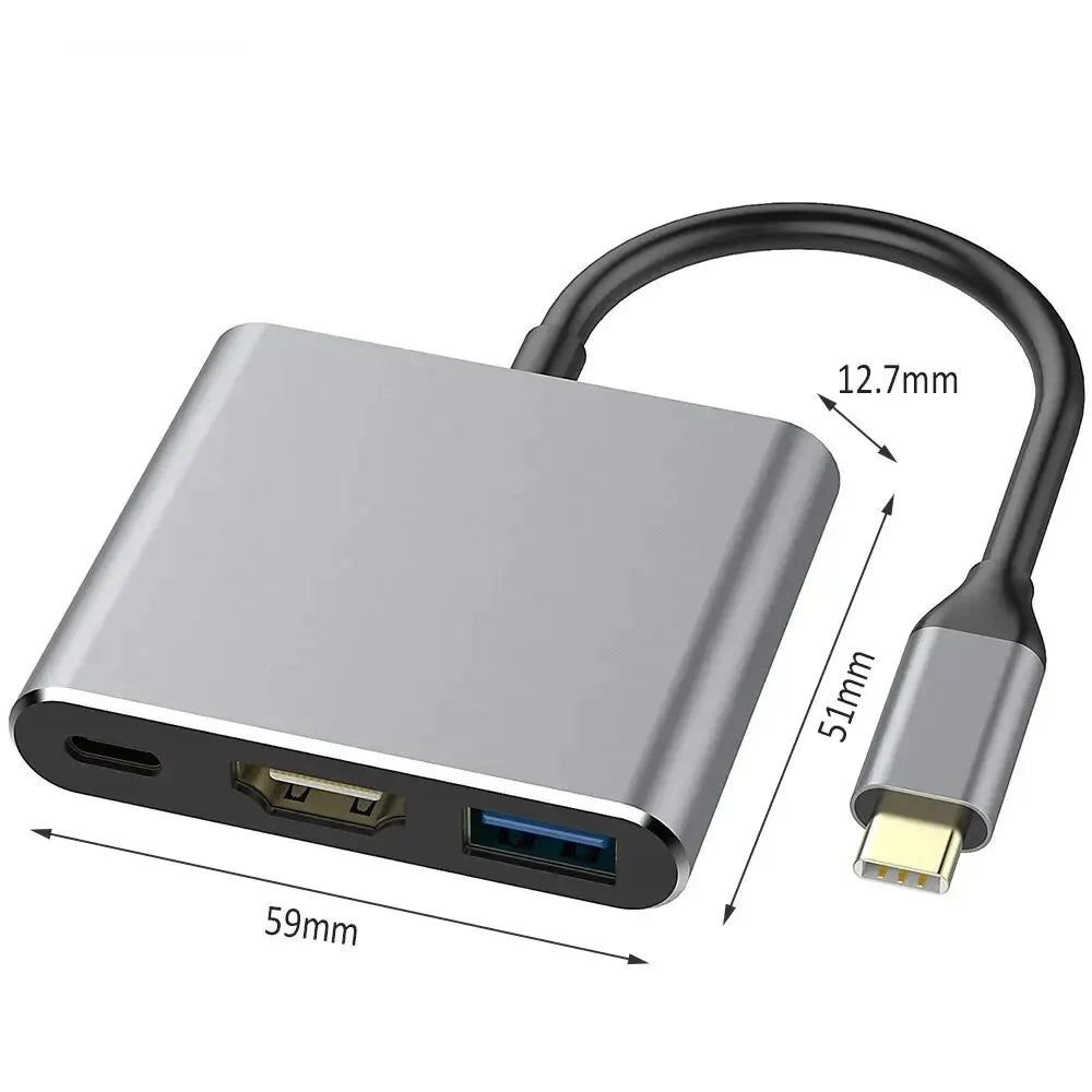 New 3-in-1 USB C Hub with 100W Power Delivery,USB 3.0/4K HDMI for MacBook,Surface/Chrome/Steam Deck,Stable Driver Smart Adapter Peaceful Pleasures Health and Wellness