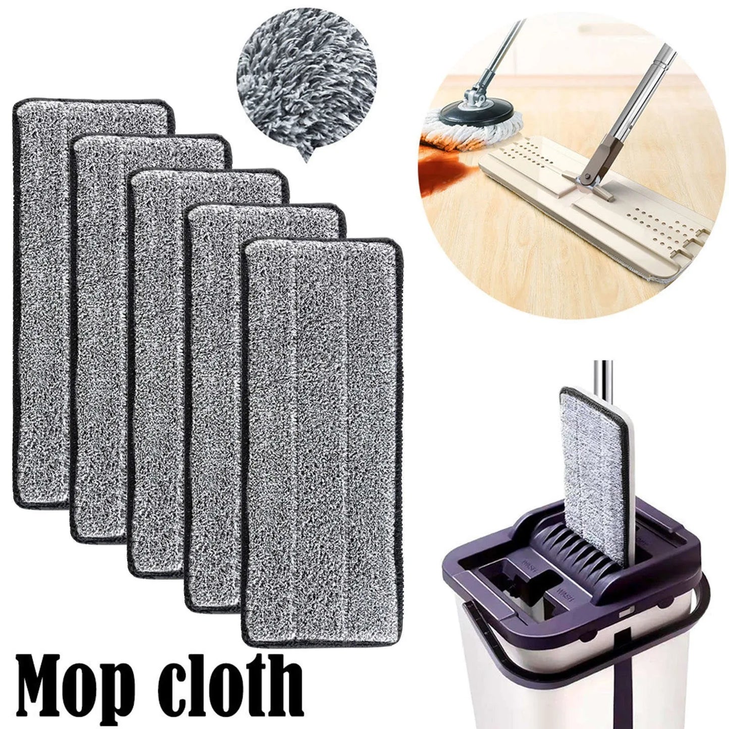 Microfiber Mop Pad Replacements – Washable 3–20 Pack