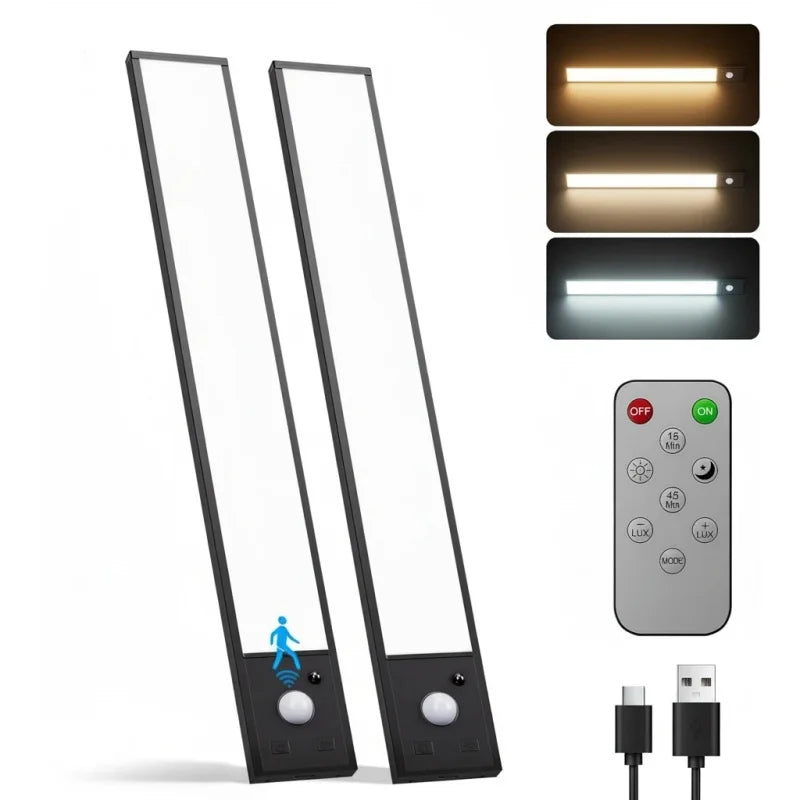 RUNTOIN Motion Sensor LED Cabinet Light | Dimmable USB Rechargeable