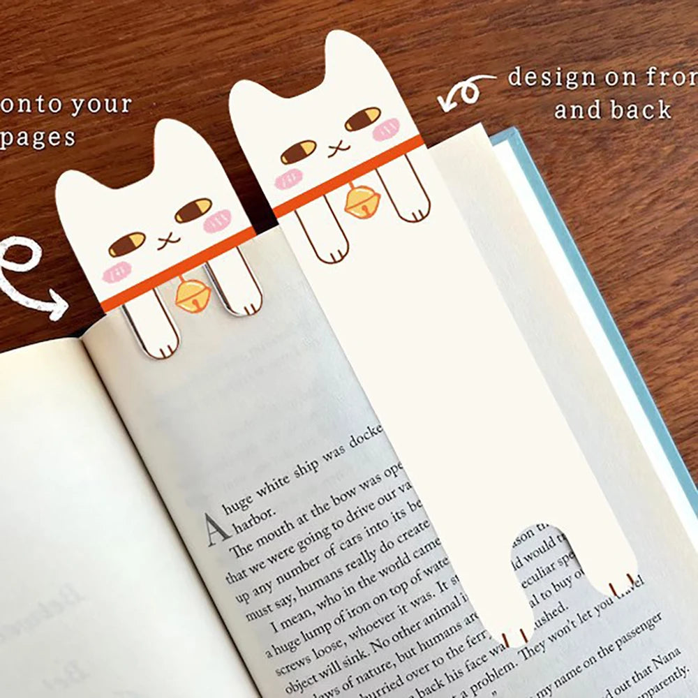 Bview Art Kawaii Cartoon Cat Bookmarks Feline Design Journaling