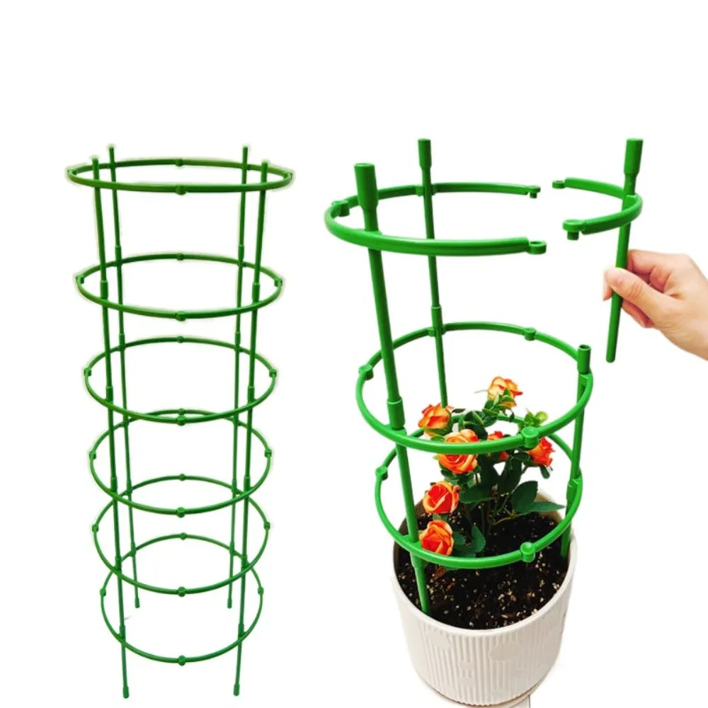 3 Set Durable Green Plant Support Pile Half Round Removable Climbing Vines Stake Easy to Use Bonsai Fixing Rod Peaceful Pleasures Health and Wellness