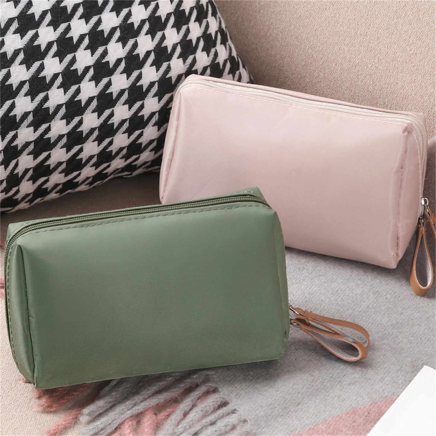 Folding Travel Cosmetic Bag for Women Multifunctional Toiletry Wash Pouch Simple Makeup Storage Organizer Beautician Kit Peaceful Pleasures Health and Wellness