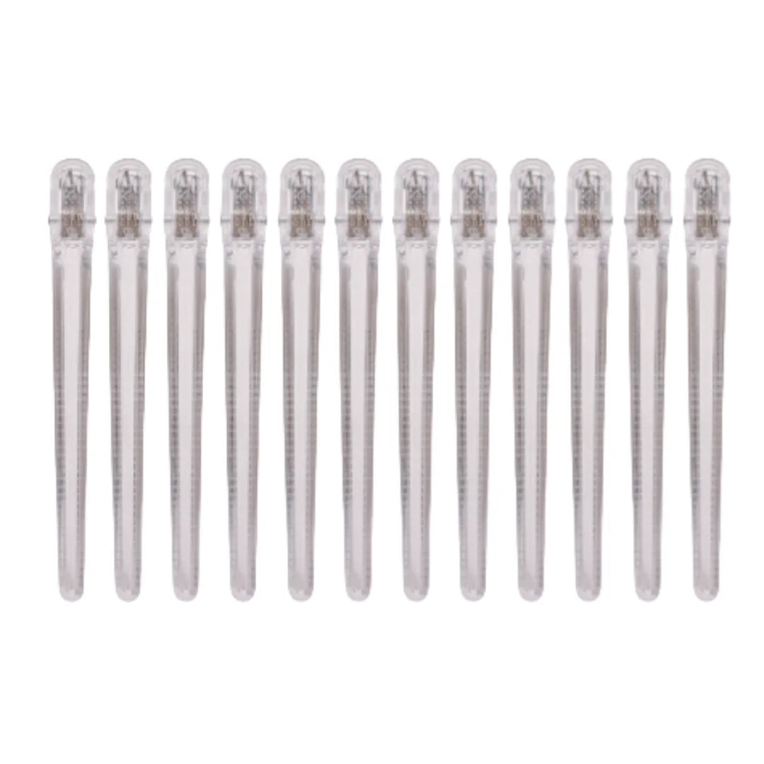 4/6/10/12Pcs Professional Hairdressing Hairpins Rainbow Colors Sectioning Cutting Hair Clamps Barber Hair Clips Styling Tools Peaceful Pleasures Health and Wellness white 12