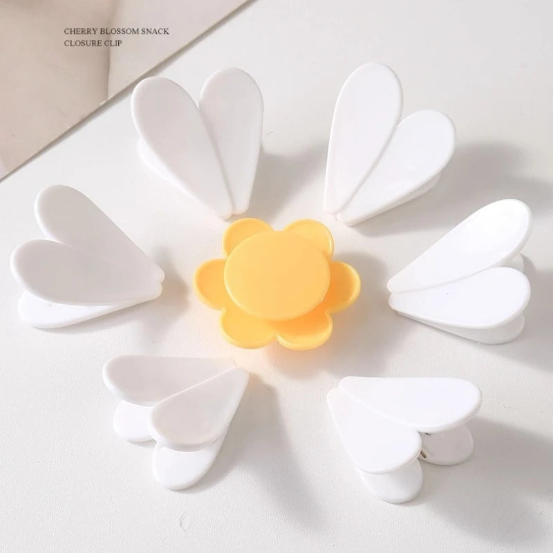 Magnetic Daisy Snack Sealing Clips | 3D Flower Fridge Bag Clips Food Bag Sealing Clip Peaceful Pleasures Health and Wellness