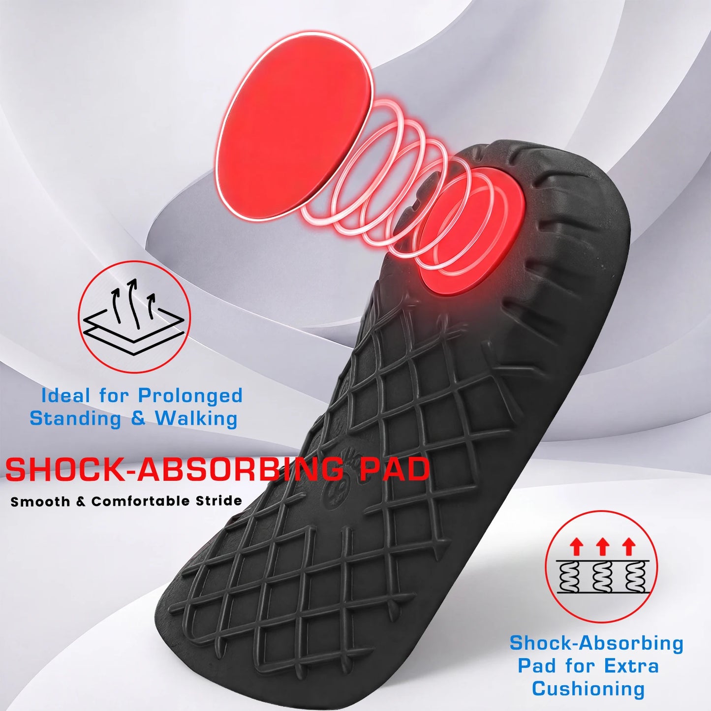 RooRuns Orthotic Arch Support 3/4 Length Shoe Insoles, Flatfoot & Plantar Fasciitis Relief Cushion Padding Insole for Men Women Peaceful Pleasures Health and Wellness