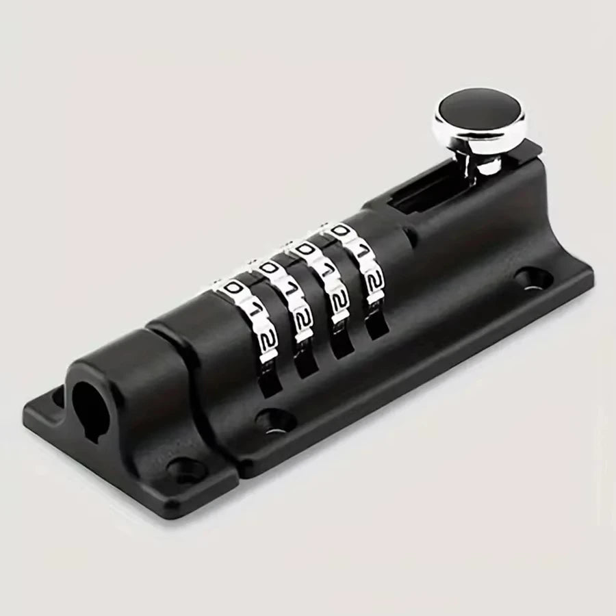 Combination Digit Password Anti-theft Metal Door Latch Bolt Black Silver Safety Padlock Outdoor Home Wood Gate Hardware Peaceful Pleasures Health and Wellness