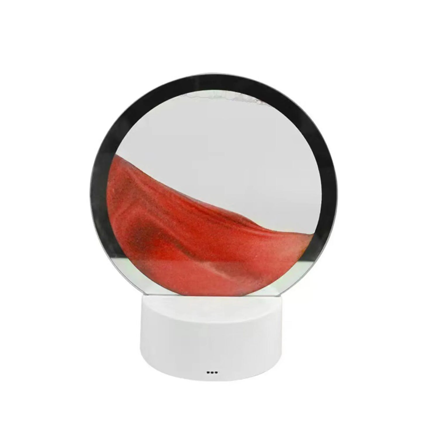 Moving Sand Art Picture Round Table Lamp 3D Dynamic Painting Night