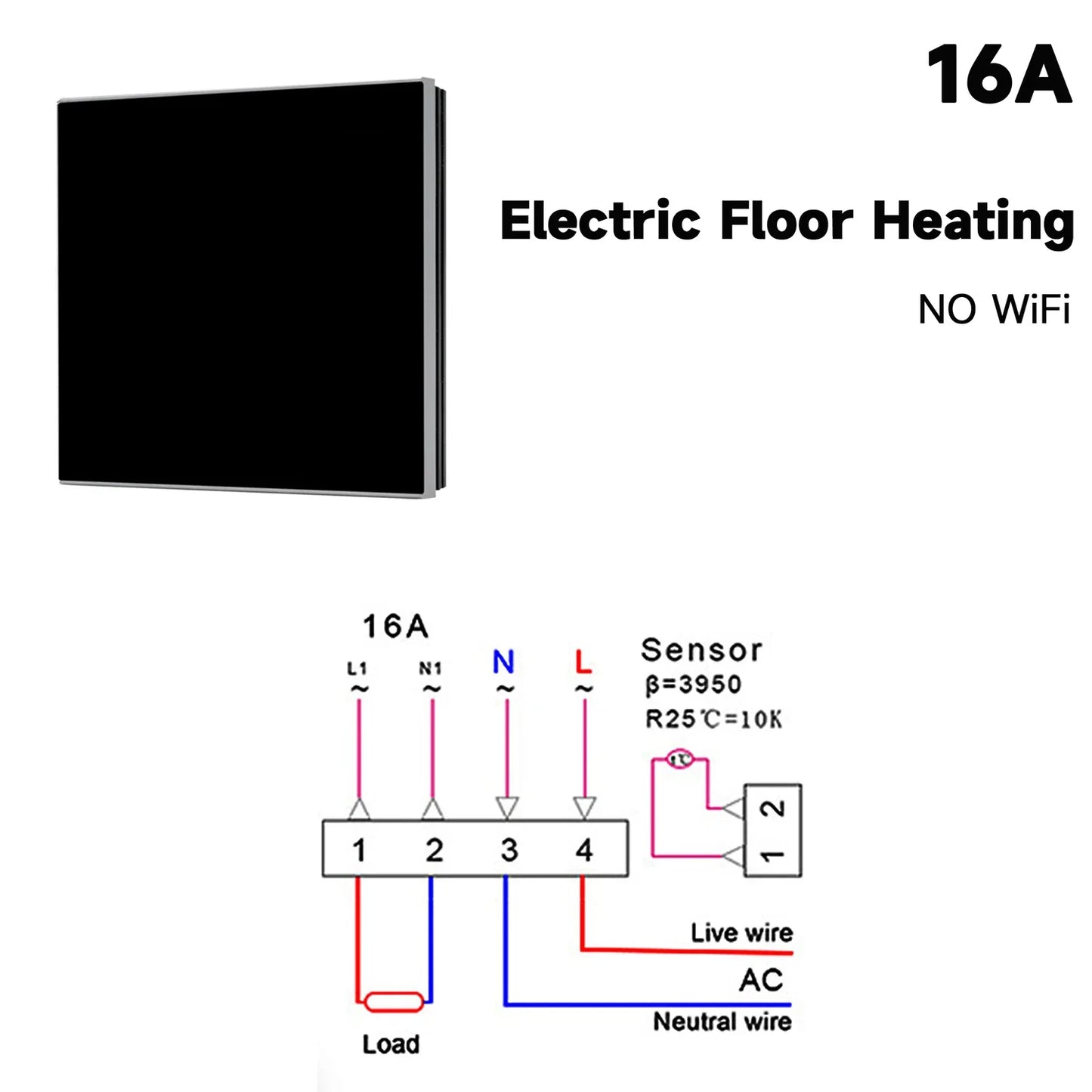 2024 New Tuya WiFi Smart Thermostat Electric Heating Water Gas Boiler Temperature Controller Work With Alexa, Google Home, Alice Peaceful Pleasures Health and Wellness NO WiFi 16A Heating
