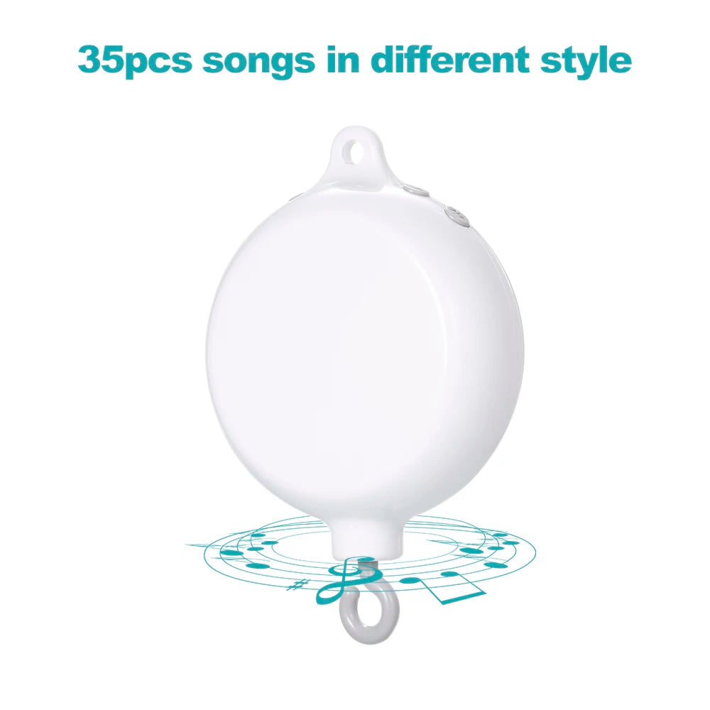 Baby Crib Musical Mobile Music Box | 35 Songs & Remote
