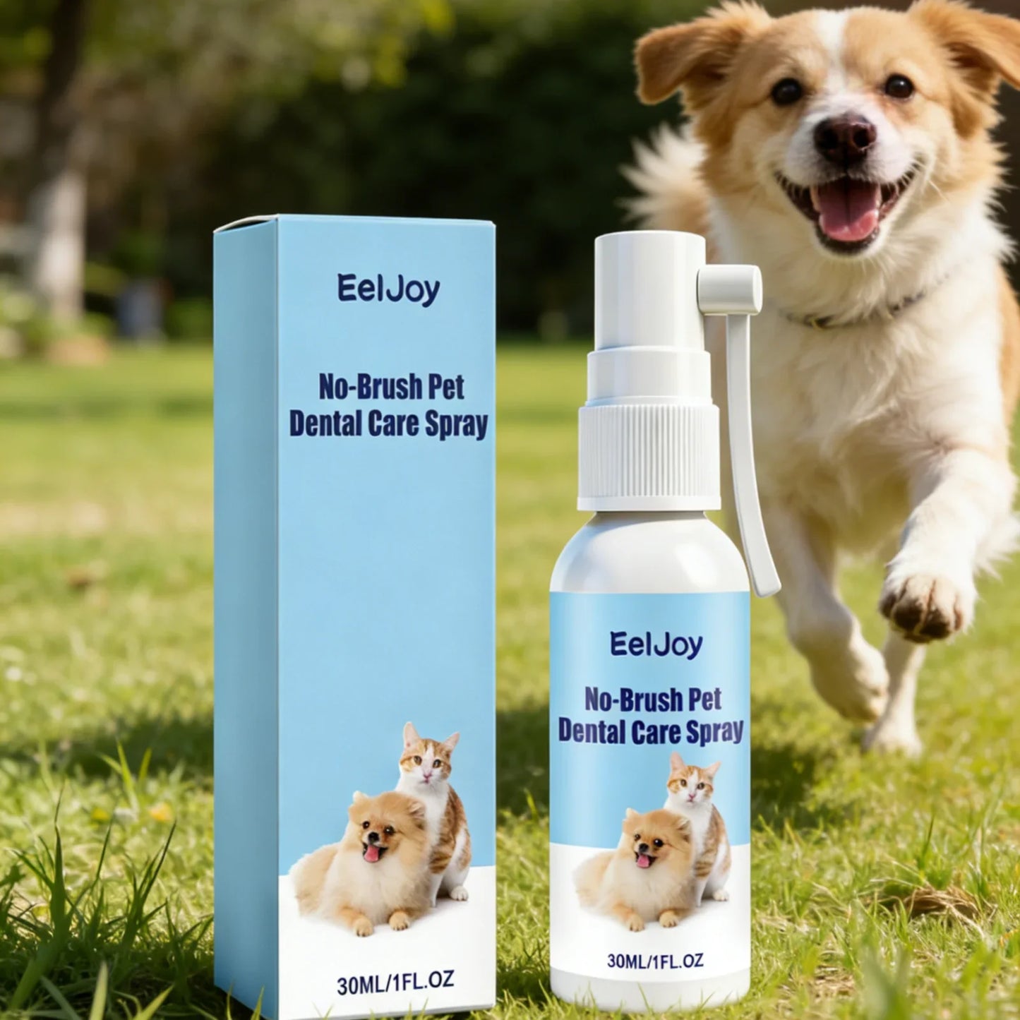 EelJoy No-Brush Pet Dental Spray for Dogs & Cats – 30ml
