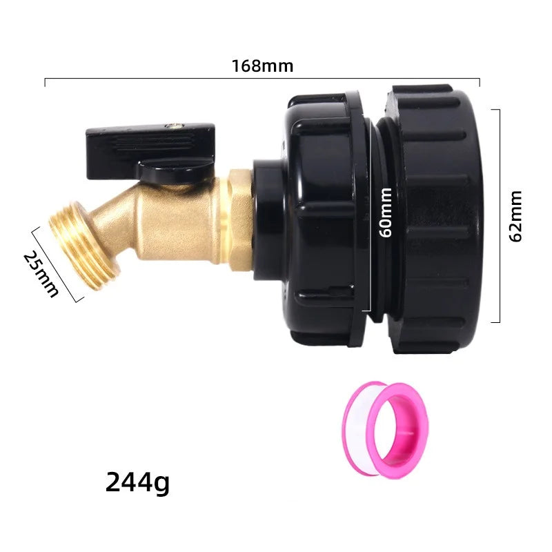Male Thread IBC Tote Tank Adapter – Copper Drain Hose Fitting