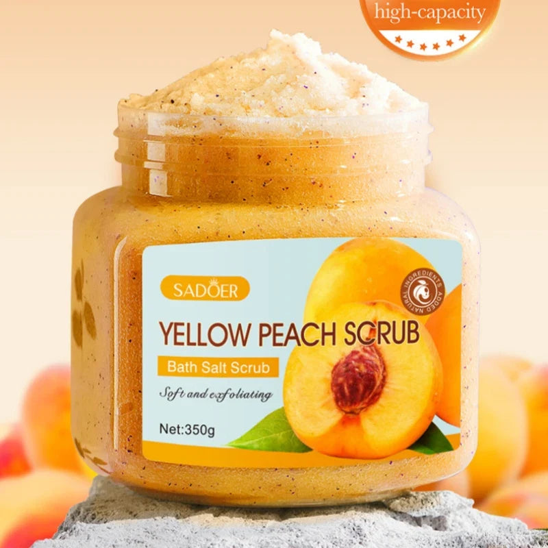 SADOER Yellow Peach Body Scrub 350g – Exfoliate & Moisturize