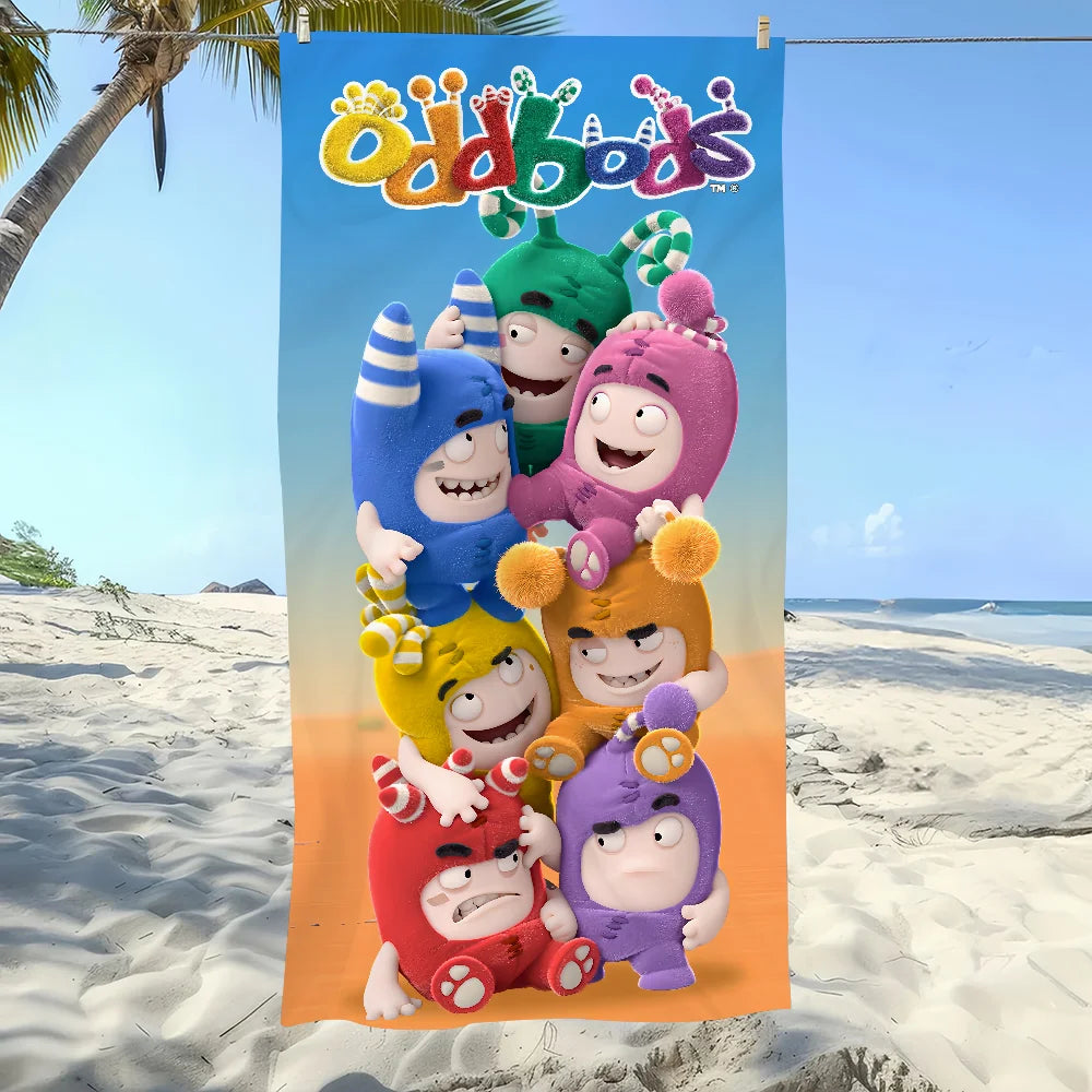Oddbods Cartoon Beach Towel | Quick Dry, Soft, Large Sizes Beach Towel Peaceful Pleasures Health and Wellness z1 STJ100x200CM