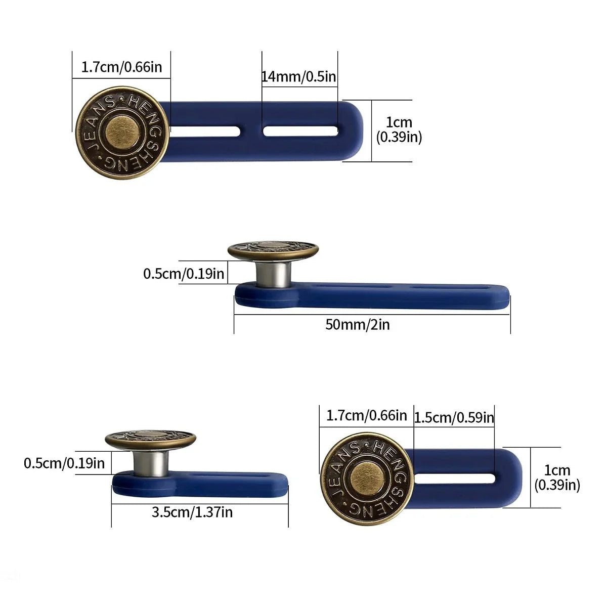 Jeans Button Extender Set – No-Sew Waist Extenders 4/6pcs