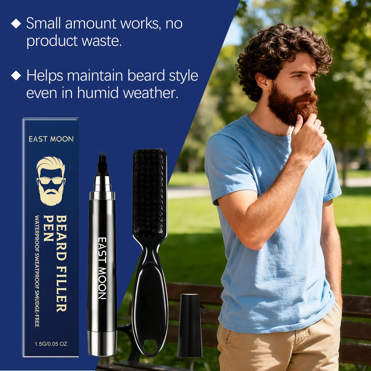 Beard Filler Pen – Waterproof, Smudge-Free, Natural Shape