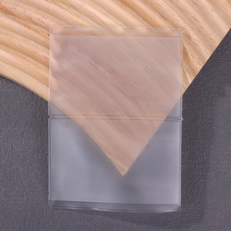 50-Pack Transparent PVC Waterproof Card Holders for ID & Credit