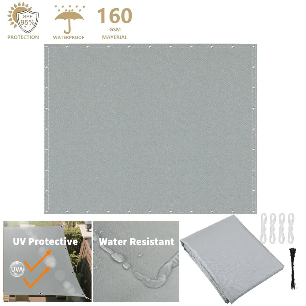 Waterproof Sun Shade Sail with Grommets – 95% UV Block