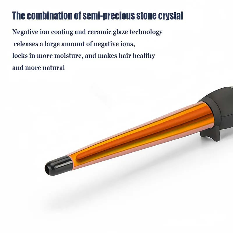 Professional Curling Iron Tourmaline Ceramic Hair Curler with LCD Display High Temperature Good Performance Peaceful Pleasures Health and Wellness