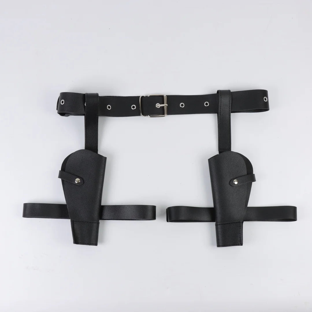 Trendy PU Leather Waist Cover Western Cowboy Decorative Belt Cosplay