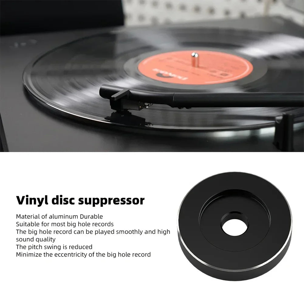 45 RPM Vinyl Record Center Adapter | Aluminum Big Hole 1.5"