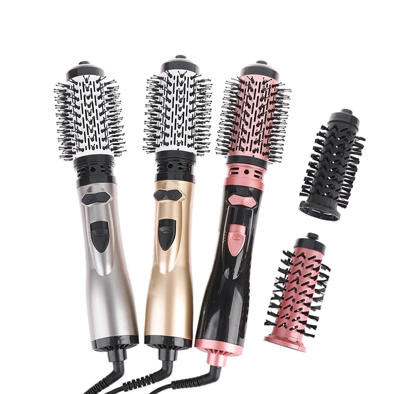 Hair Dryer Brush 2 In 1 Hot Air Spin Brush Curling Straightening Styling Auto-Rotating Ionic Round Blow Hair Dryer Volumizer Peaceful Pleasures Health and Wellness