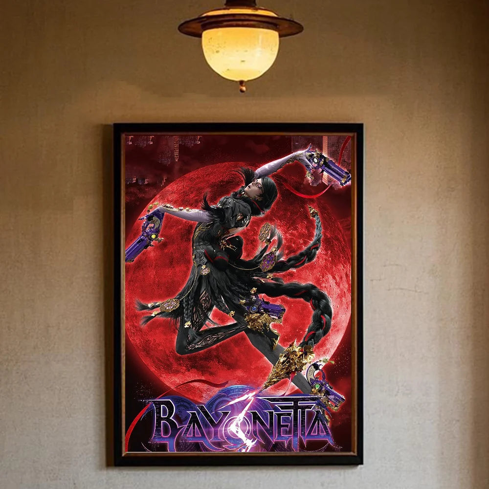 Bayonetta 3 Vintage Poster | HD Waterproof PVC Wall Art Gaming Wall Poster Peaceful Pleasures Health and Wellness z12 15X20cmNoframe