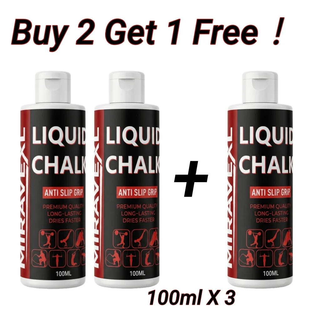 Liquid Chalk Anti Slip Hand Grip Cream Sweatproof Magnesium Powder for Weightlifting Rock Climbing Pole Dance Fitness Peaceful Pleasures Health and Wellness 100ML-3PCS