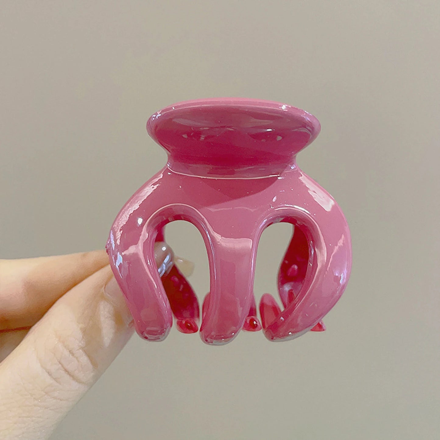 Gentle Pumpkin Claw Hair Jaw Clips Ponytail Holder Glossy Colorful Shark Clip for Women and Girls Daily Use Peaceful Pleasures Health and Wellness