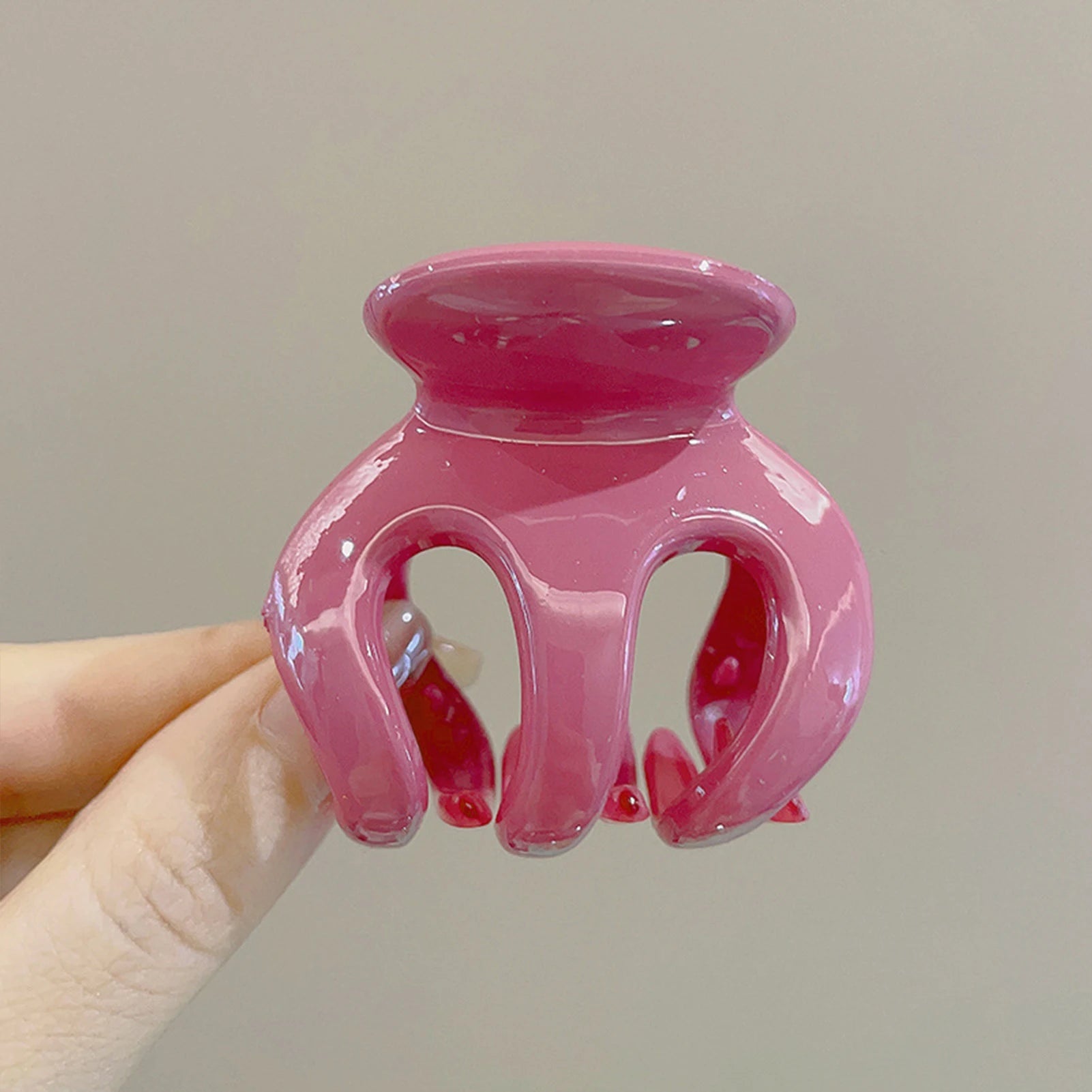 Gentle Pumpkin Claw Hair Jaw Clips Ponytail Holder Glossy Colorful Shark Clip for Women and Girls Daily Use Peaceful Pleasures Health and Wellness